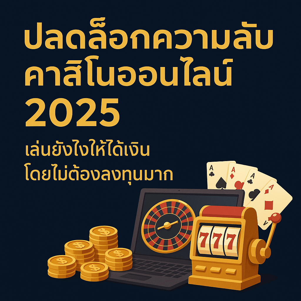 ปลดล็อกความลับคาสิโนออนไลน์ 2025 เล่นยังไงให้ได้เงินโดยไม่ต้องลงทุนมาก” สำหรับเว็บไซต์ Thaibet55